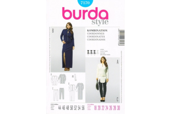 Выкройка Burda  7170  Женская (комплекты)       *12933*