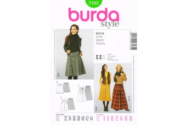 Выкройка Burda  7185  Женская (юбки)       *12941*