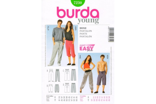 Выкройка Burda  7230  Женская (домашняя одежда)       *12962*