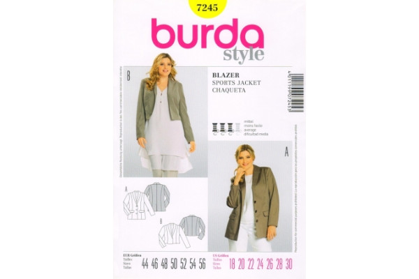 Складчина: Блузка прямого кроя №413 — выкройка из Burda. Мода для полных 1/2019 [Burda Style]