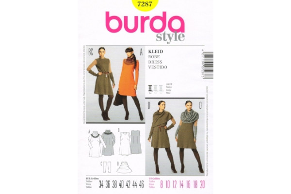 Шьем халат с запахом по Burda 1/2017, выкройка №: 126, Мода plus -