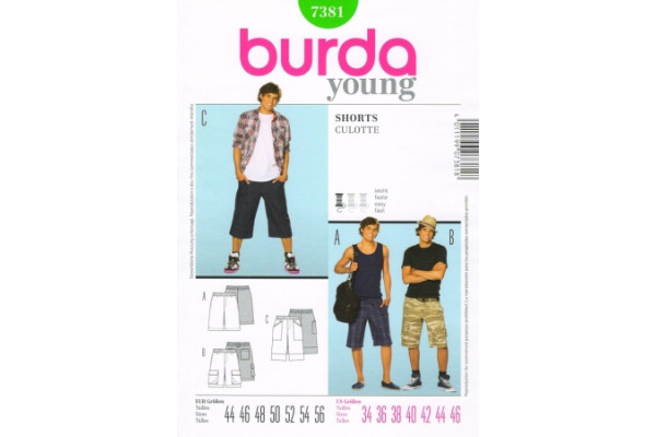 Выкройка Burda  7381  Мужская       *12985*