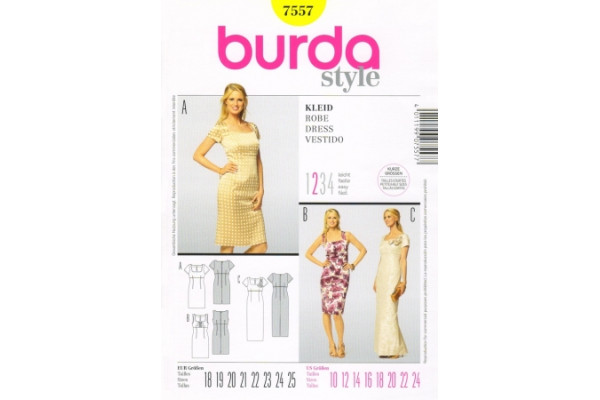 Выкройка Burda  7557  Женская (платья)       *13000*