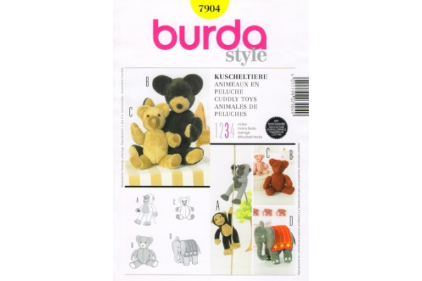 Выкройка Burda  7904  Аксессуары       *13022* Мишка