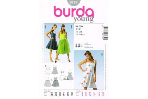 Выкройка Burda  8174  Женская (платья)       *13036*