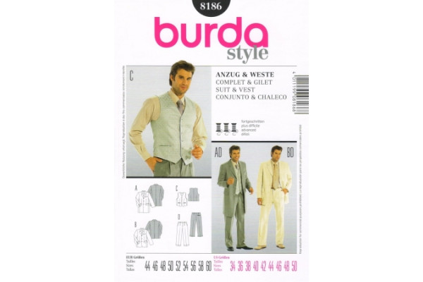 Выкройка Burda  8186  Мужская       *13039*