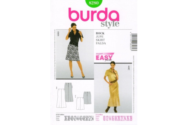 Выкройка Burda  8280  Женская (юбки)       *13045*