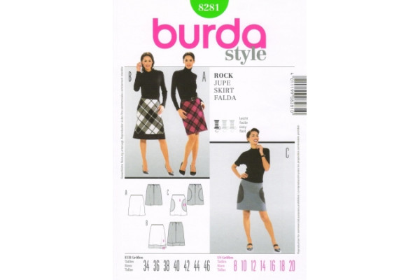 Выкройка Burda  8281  Женская (юбки)       *13046*