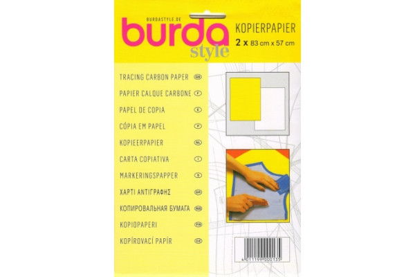 Копировальная бумага с односторонним покрытием Burda 83см*57см (2шт) белая/желтая *08693*