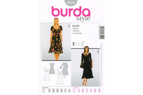 Выкройка Burda  8510  Женская (платья)       *13056*