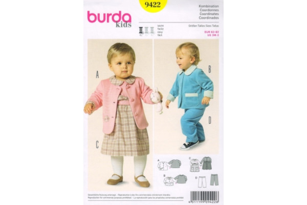 Выкройка Burda  9422  Детская       *13585* (90г)