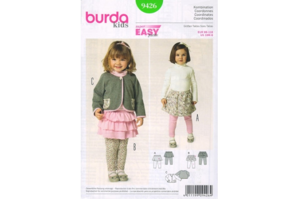 Выкройка Burda  9426  Детская       *13589* (90г)