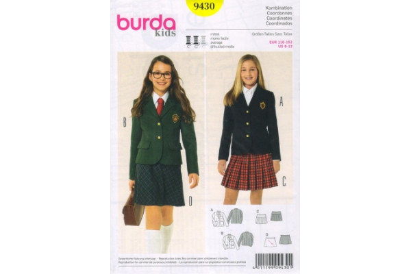 Выкройка Burda  9430  Детская       *13593* (90г)