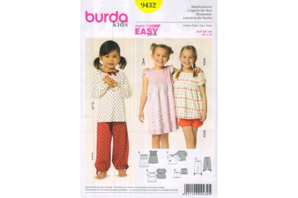 Выкройка Burda  9432  Детская       *13595* (90г)