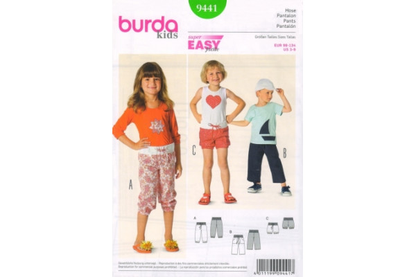 Выкройка Burda  9441  Детская       *13058*