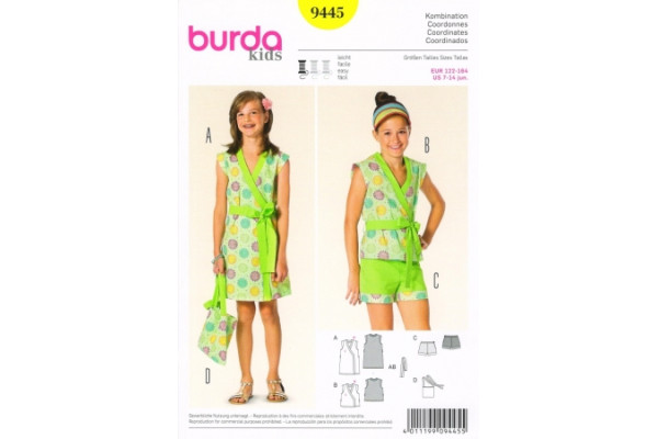 Выкройка Burda  9445  Детская       *13060*