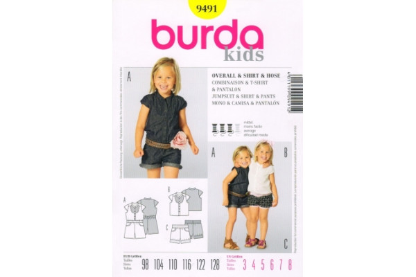 Выкройка Burda  9491  Детская       *13095*