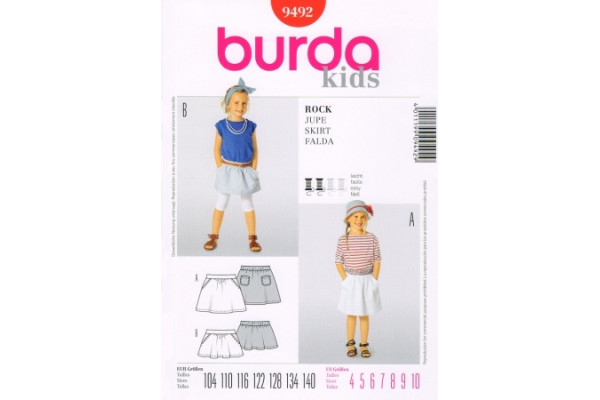 Выкройка Burda  9492  Детская       *13096*