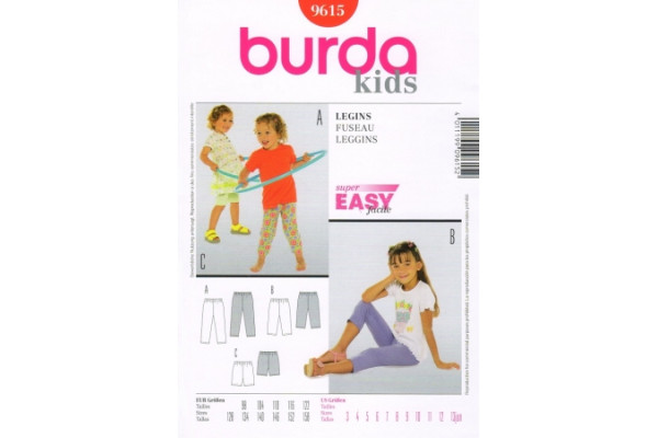 Выкройка Burda  9615  Детская       *13104*