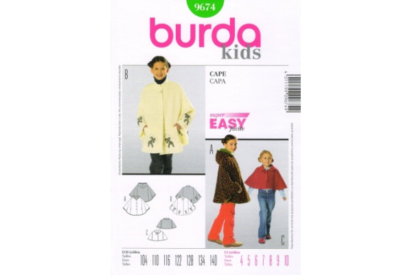 Выкройка Burda  9674  Детская       *13113*