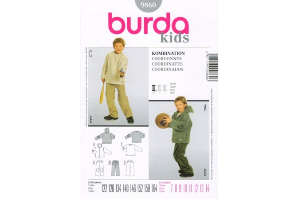 Выкройка Burda  9860  Детская       *13131*