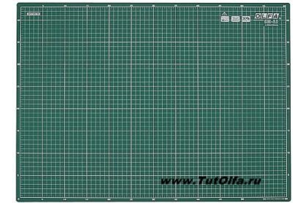 Мат для раскроя  OLFA 900*600*2мм, формат А1, цвет зеленый, толщина 2мм *12634* OL-CM-A1 (1570гр.) непрорезаемый