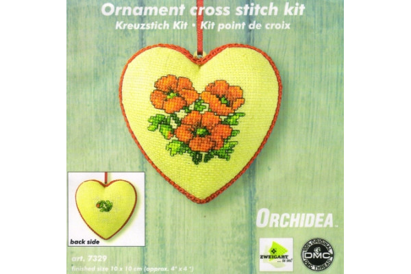 Набор для вышивания ORCHIDEA 7329 Сердце (10х10 см) *17205*