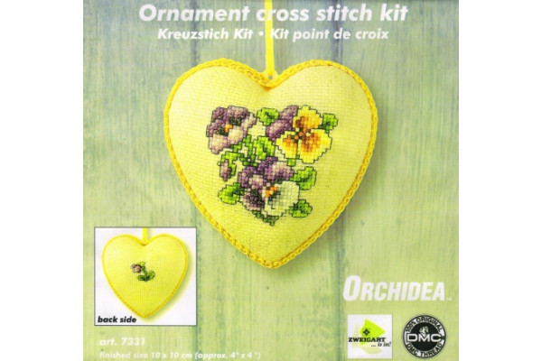Набор для вышивания ORCHIDEA 7331 Сердце (10х10 см) *17207*
