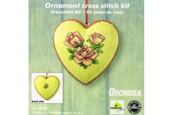 Набор для вышивания ORCHIDEA 7332 Сердце (10х10 см) *17208*