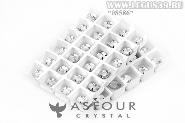 Стразы пришивные риволи 10мм (1x72шт) Asfour Crystal арт.635