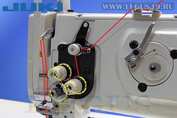 Схема заправки верхней нити на швейной машине Juki DNU 1541/X55245-BB
