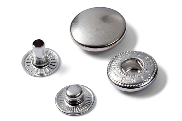 Кнопки 390301 для одежды Prym ANORAK 15 мм 10 штук, цвет: серебро (никель), латунь 390321 для тканей средней плотности