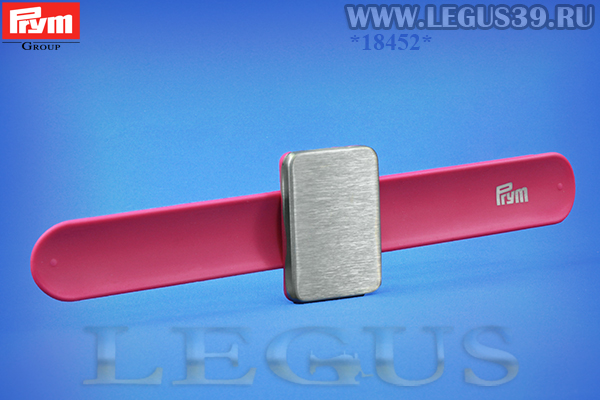 Игольница на руку с ремешком браслетом магнитная Prym 610283 розовый яркий силикон/сталь (25г)