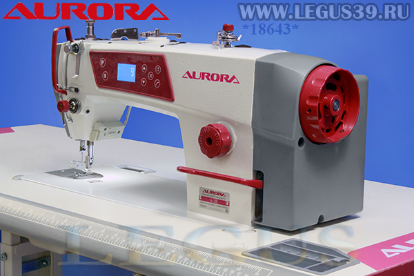 Швейная машина AURORA A-2E: прямострочная машина для легких и средних материалов с автоматической обрезкой нити прямым приводом, функцией плавный старт.