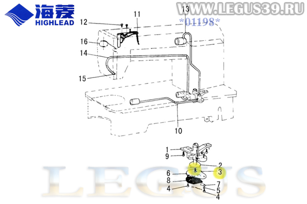 Винт HA100I2090 для промышленной швейной машины HIGHLEAD GС0360-1, Set Screw
