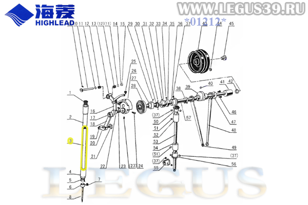 Игловодитель HA705G0066 для промышленной швейной машины HIGHLEAD GС2008-M, Needle bar