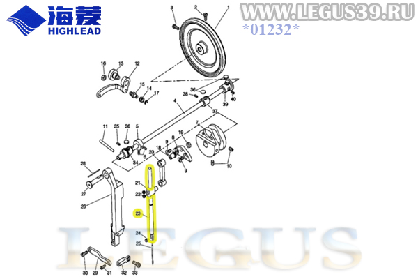 Игловодитель H7219C8001 для промышленной швейной машины HIGHLEAD GA0688-1, Needle bar