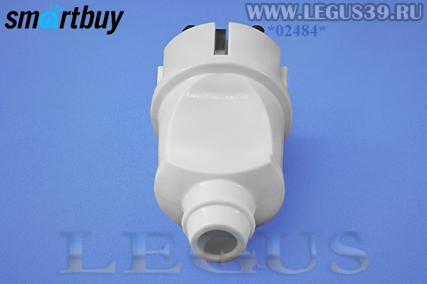 Вилка прямая 220V с з/к белая 16А 250В SBE-16-P01-w SmartBuy арт.МЕ2138246