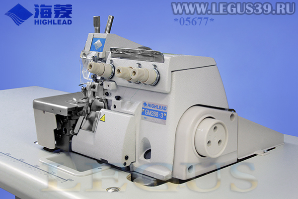 Оверлок HIGHLEAD GM288-3 4мм - трехниточная одноигольная обметочная машина для лёгких и средних тканей.