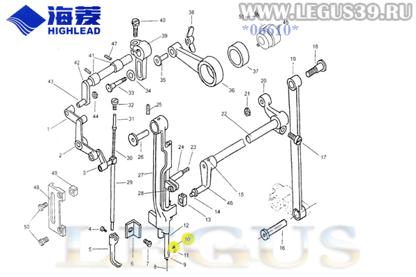 Винт H3129F0691 (SM 3/32" (56) x 2,5) нитенаправителя на игловодителе для промышленной швейной машины HIGHLEAD GC 0618-1SC, Screw