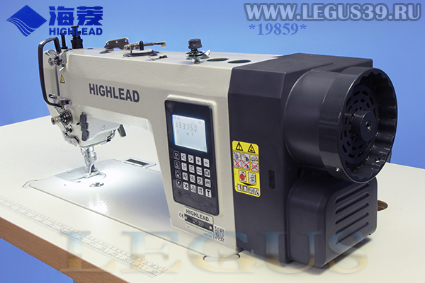Швейная машина HIGHLEAD DY-351 (комплект со столом) с двойным продвижением, увеличенным челноком, обрезкой нити (короткий конец нити до 3 мм, после обрезки) и закрепкой (стежок в стежок), со встроенным шаговым двигателем 750 Вт