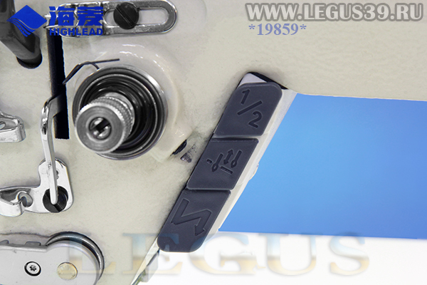 Швейная машина HIGHLEAD DY-351 (комплект со столом) с двойным продвижением, увеличенным челноком, обрезкой нити (короткий конец нити до 3 мм, после обрезки) и закрепкой (стежок в стежок), со встроенным шаговым двигателем 750 Вт