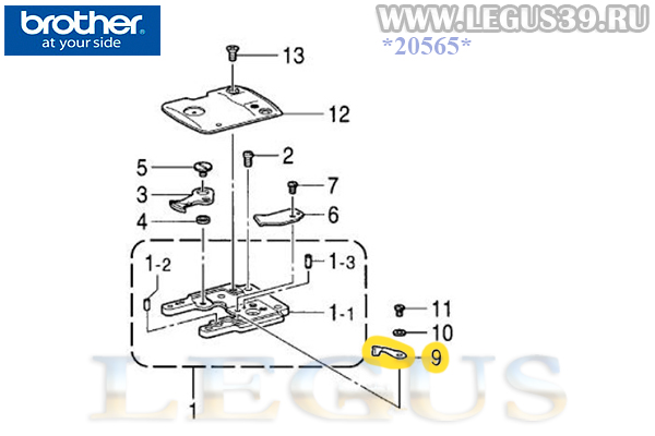 Пластина Brother S58071000  для вышивальной машины BROTHER BE-1206 (Thread Holder Plate) оригинал