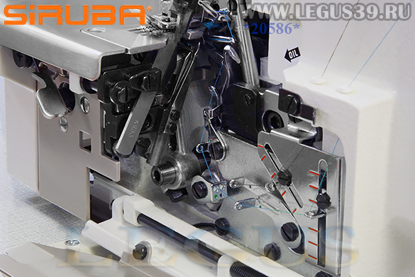 Оверлок SIRUBA 557QE-516M-3-55 (голова) со встроенным сервоприводом арт.359095 - пятиниточная двухигольная стачивающе-обметочная машина (5мм/5мм) для средних и тяжелых материалов. 