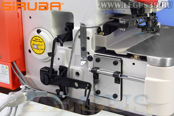Оверлок SIRUBA 557QE-516M-3-55 (голова) со встроенным сервоприводом арт.359095 - пятиниточная двухигольная стачивающе-обметочная машина (5мм/5мм) для средних и тяжелых материалов. 