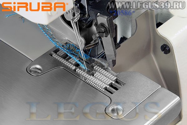 Оверлок SIRUBA 557QE-516M-3-55 (голова) со встроенным сервоприводом арт.359095 - пятиниточная двухигольная стачивающе-обметочная машина (5мм/5мм) для средних и тяжелых материалов. 