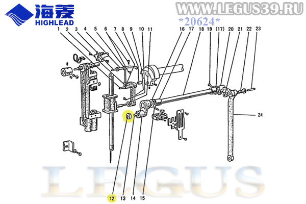 Сухарь рамки игловодителя HIGHLEAD GC20528-M-H-B H85D012 Square block