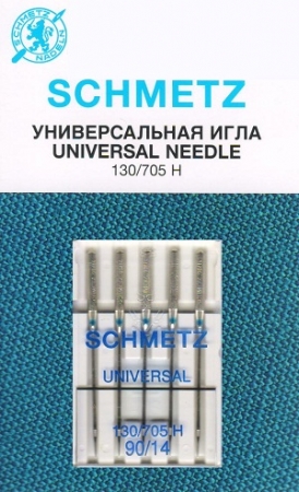  Иглы швейные 130/705H № 90 Schmetz, 5 штук, canu:22:15.2 VDS