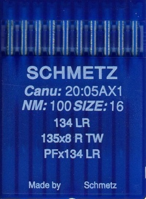 Иглы швейные 134LR №100|/16 Schmetz canu:20:05 Ax1