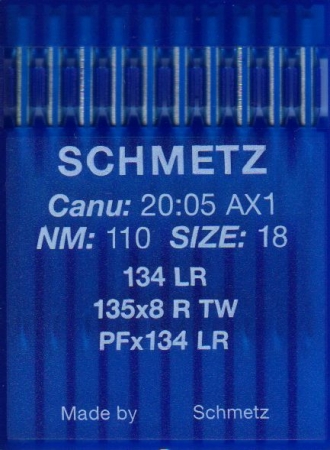 Иглы швейные Schmetz 134LR №110/16  canu:20:05 AX1